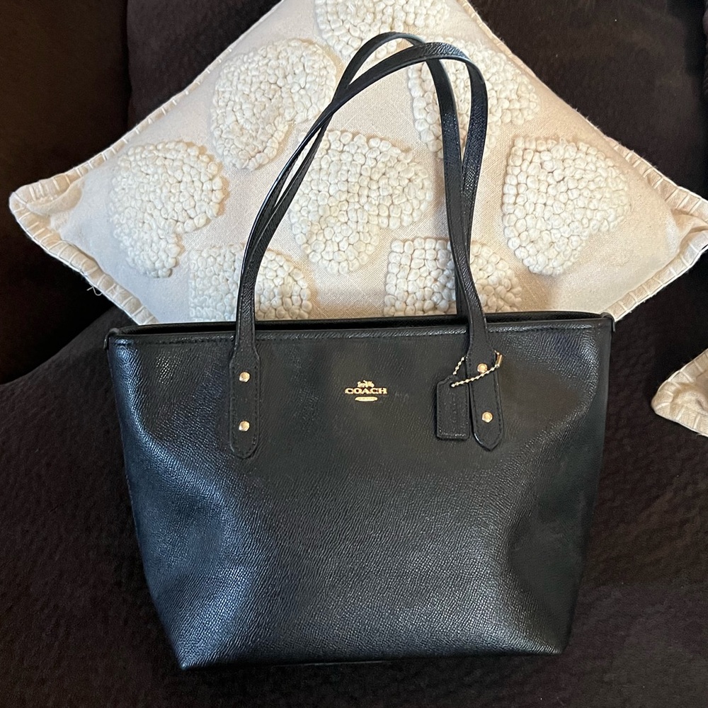 Coach Black Mini City Tote Bag